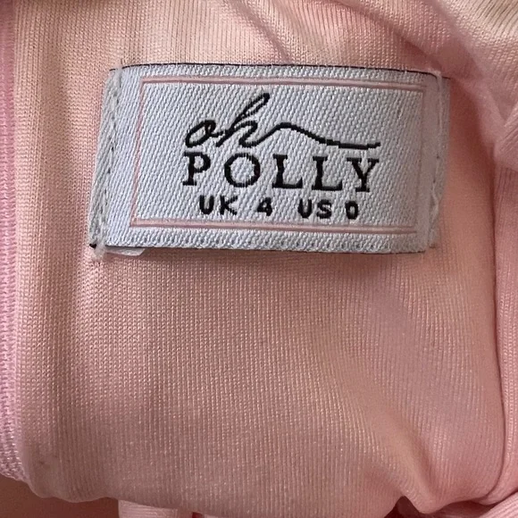 **SOLD*** Oh Polly Pastel Pink Vinyl Bodycon Mini Dress - Picture 4 of 10